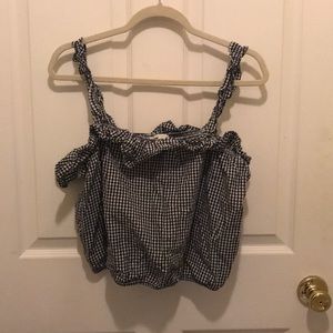American Eagle checkered crop top